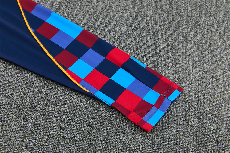 Barcelona 26/27 Red and Blue Camouflage Training Tracksuit Set