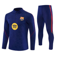 Barcelona 26/27 Royal Blue/Red Trim Stamped Design Long Sleeve Tracksuit