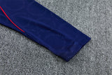Barcelona 26/27 Royal Blue/Red Trim Stamped Design Long Sleeve Tracksuit