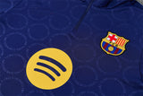 Barcelona 26/27 Royal Blue/Red Trim Stamped Design Long Sleeve Tracksuit