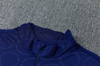 Barcelona 26/27 Royal Blue/Red Trim Stamped Design Long Sleeve Tracksuit
