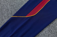 Barcelona 26/27 Royal Blue/Red Trim Stamped Design Long Sleeve Tracksuit