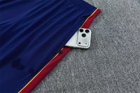 Barcelona 26/27 Royal Blue/Red Trim Stamped Design Long Sleeve Tracksuit