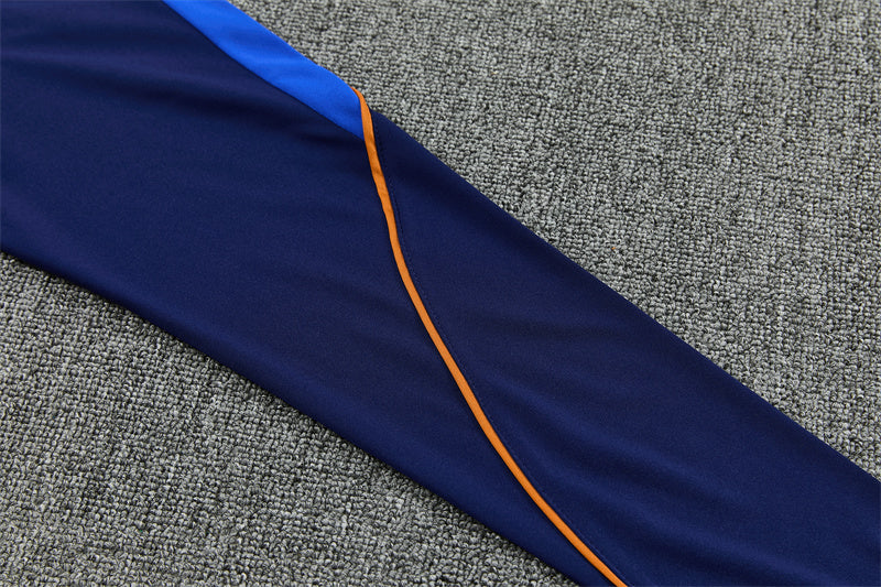 French 26/27 Royal/Dark Blue/Red Trim Long Sleeve Tracksuit