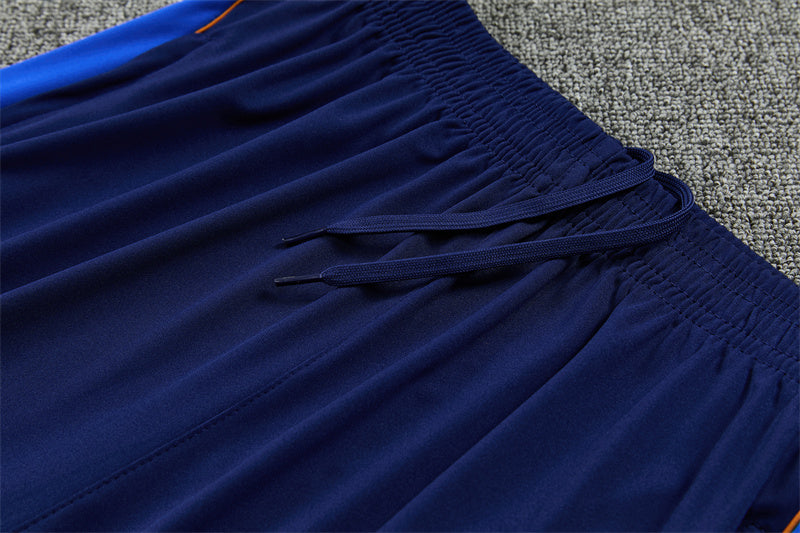 French 26/27 Royal/Dark Blue/Red Trim Long Sleeve Tracksuit