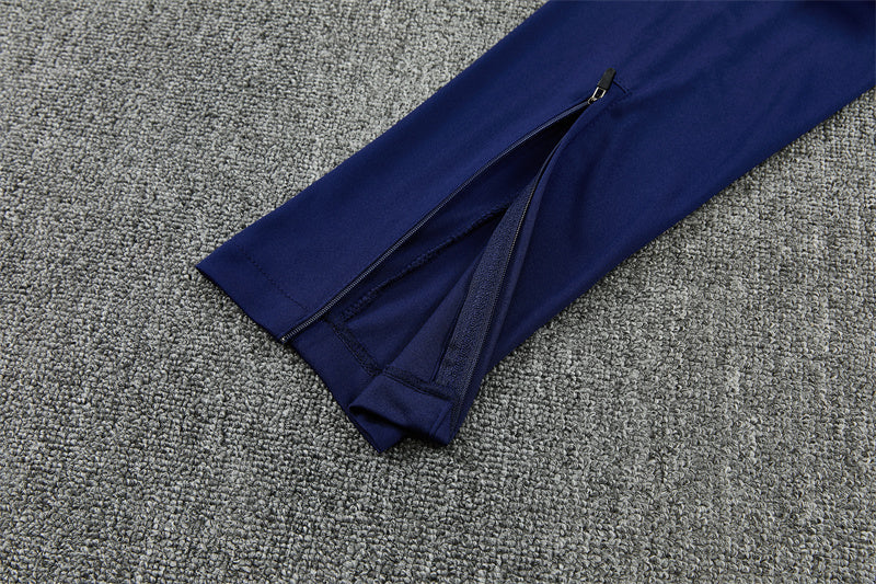 French 26/27 Royal/Dark Blue/Red Trim Long Sleeve Tracksuit