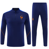 French 26/27 Royal/Dark Blue/Red Trim Long Sleeve Tracksuit