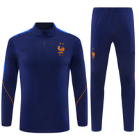 French 26/27 Royal/Dark Blue/Red Trim Long Sleeve Tracksuit