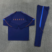 French 26/27 Royal/Dark Blue/Red Trim Long Sleeve Tracksuit