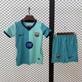 Barcelona 26/27 Turquoise/Light Blue Third Kids Jersey Set