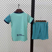 Barcelona 26/27 Turquoise/Light Blue Third Kids Jersey Set