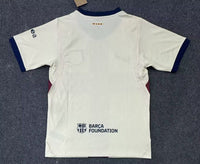 Barcelona 26/27 White/Red Cross/Blue Trim 4th Jersey