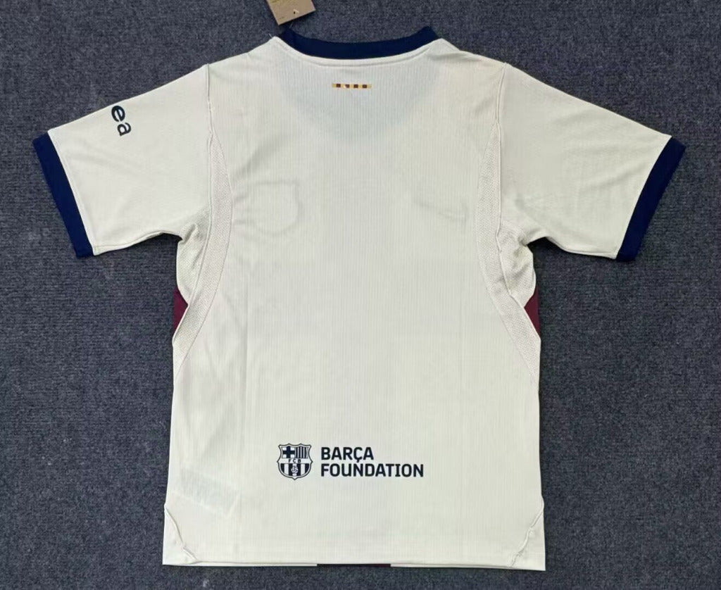 Barcelona 26/27 White/Red Cross/Blue Trim 4th Jersey