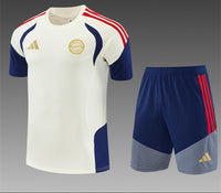 Bayern 26/27 Beige/Blue/Red 3 Stripes Training Kids Jersey Set