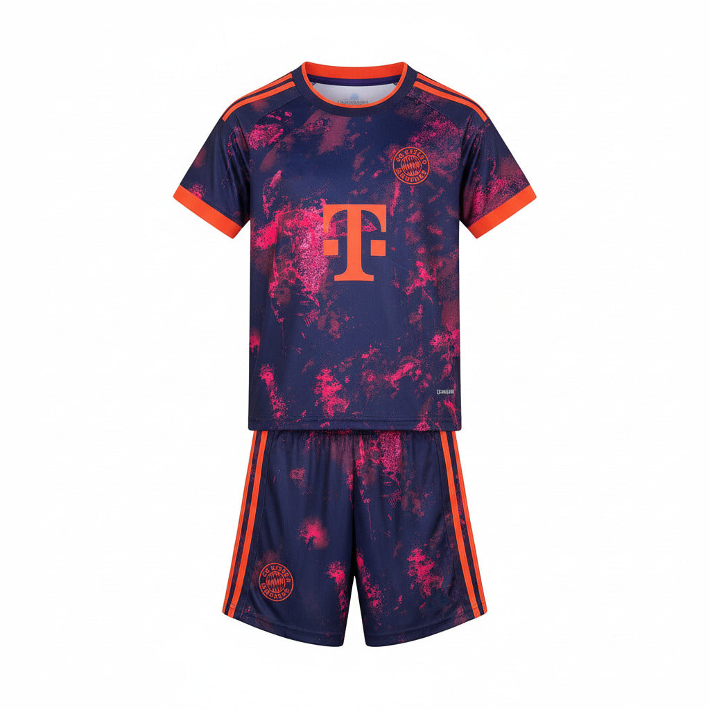 Bayern 26/27 Purple/Red Third Kids Jersey Set