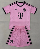 Bayern Munich 25/26 Pink Goalkeeper Kids Jersey Set