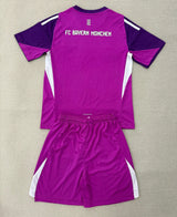 Bayern Munich 25/26 Purple Goalkeeper Kids Jersey Set