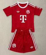 Bayern Munich 25/26 Red Goalkeeper Kids Jersey Set