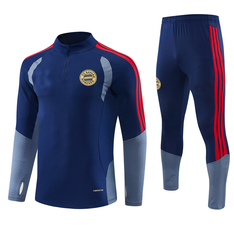 Bayern Munich 26/27 Blue/Navy/Red 3 Stripes Training Sleeve Tracksuit