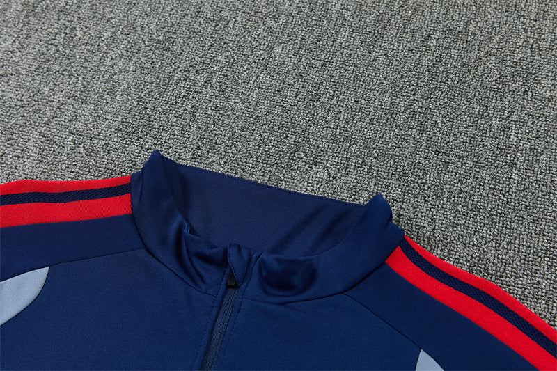 Bayern Munich 26/27 Blue/Navy/Red 3 Stripes Training Sleeve Tracksuit