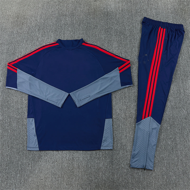 Bayern Munich 26/27 Blue/Navy/Red 3 Stripes Training Sleeve Tracksuit