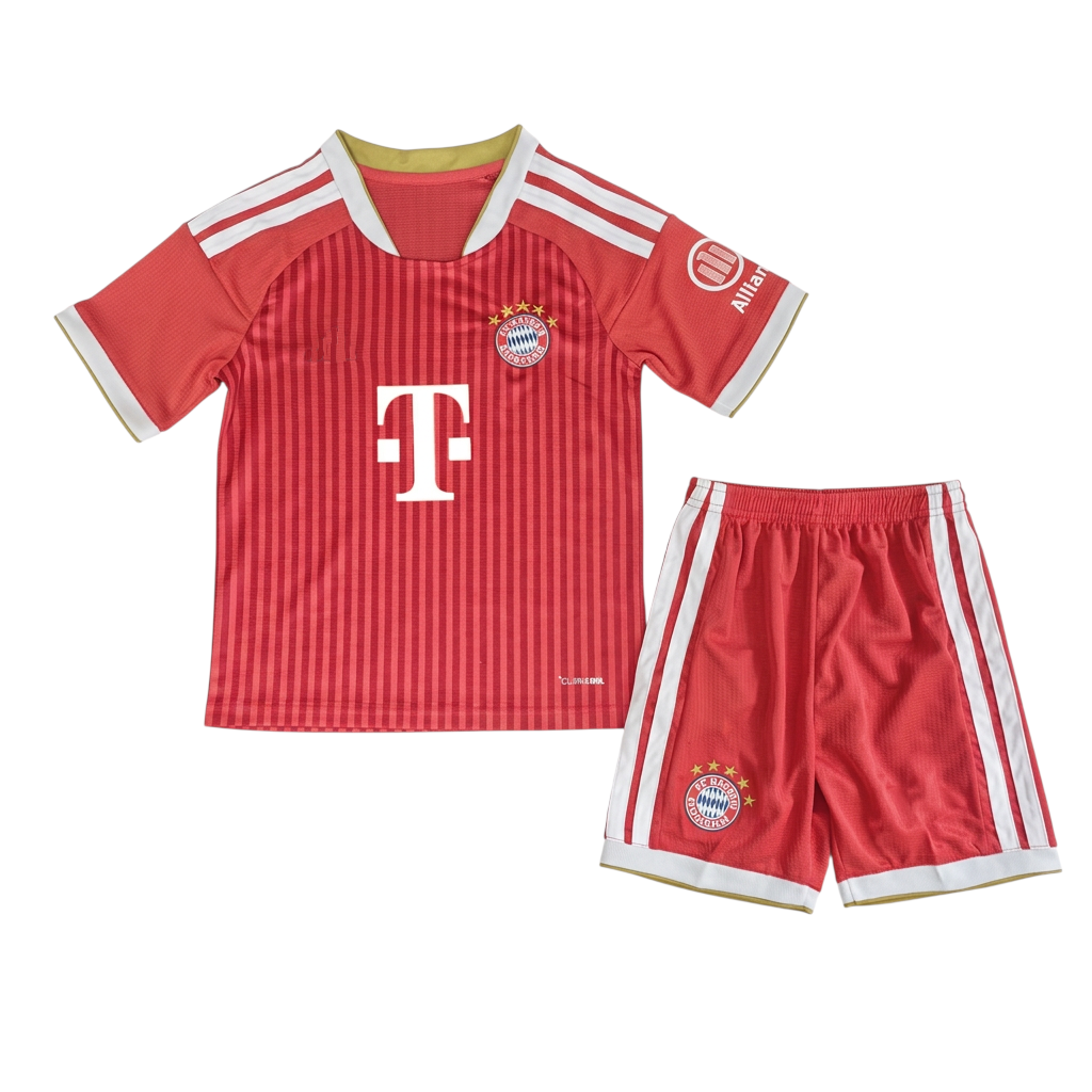 Bayern Munich 26/27 Red/White Home Kids Jersey Set