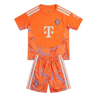 Bayern Munich 26/27 Vibrant Orange/Purple Goalkeeper Kids Jersey Set