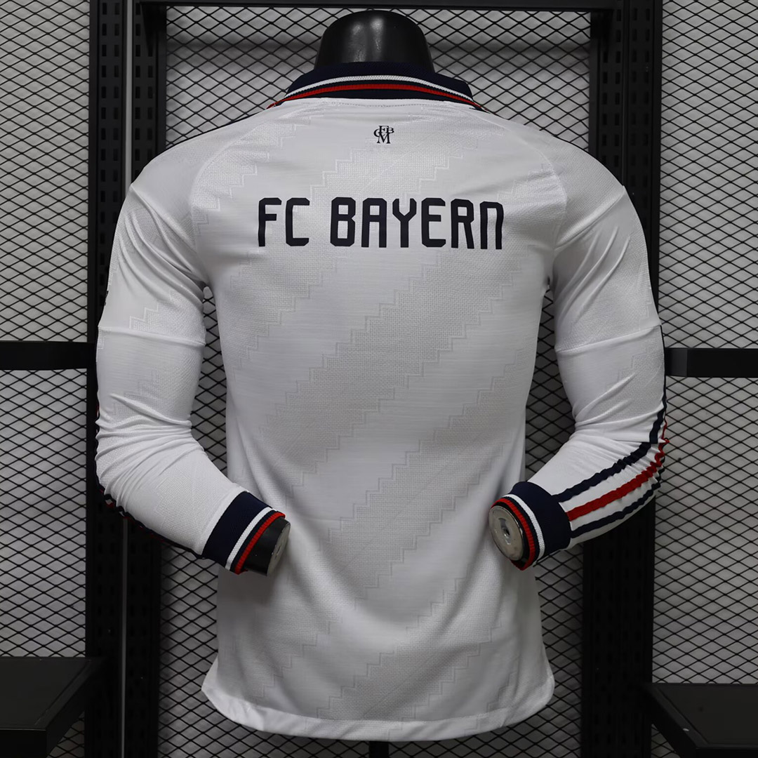 Bayern Munich 26/27 White/Navy Blue Away Long Sleeve Jersey
