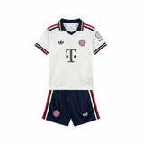 Bayern Munich 26/27 White/Red and Blue Trim Away Kids Jersey Set