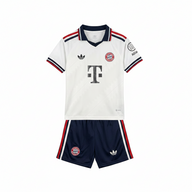 Bayern Munich 26/27 White/Red and Blue Trim Away Kids Jersey Set