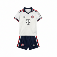 Bayern Munich 26/27 White/Red and Blue Trim Away Kids Jersey Set