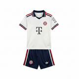 Bayern Munich 26/27 White/Red and Blue Trim Away Kids Jersey Set