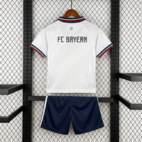 Bayern Munich 26/27 White/Red and Blue Trim Away Kids Jersey Set