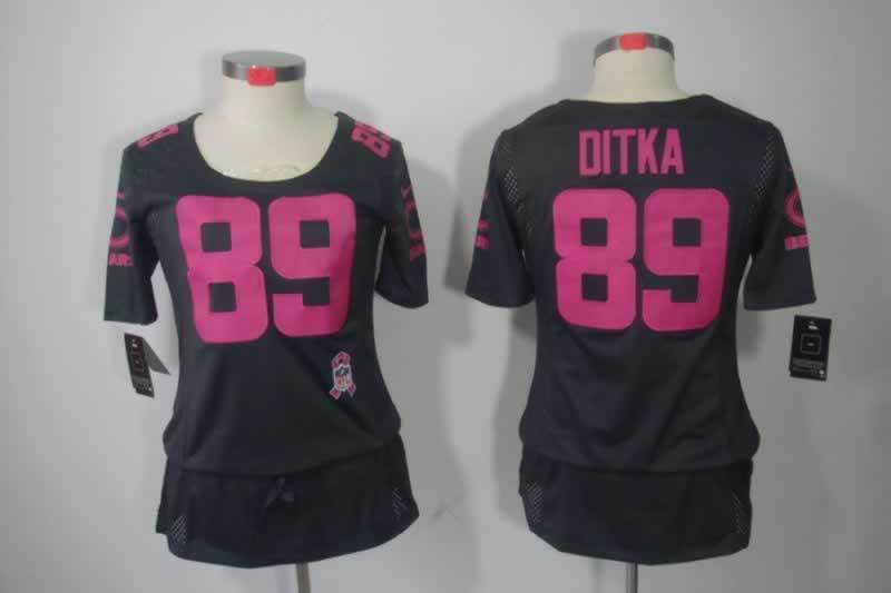 Bears 2021/22 Ditka #89 Black/Pink Women NFL Jersey