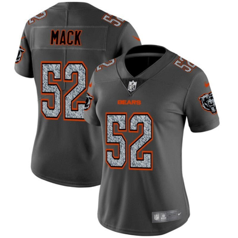 Bears 2021/22 Mack #52 Dusty Gray/Orange Women NFL Jersey