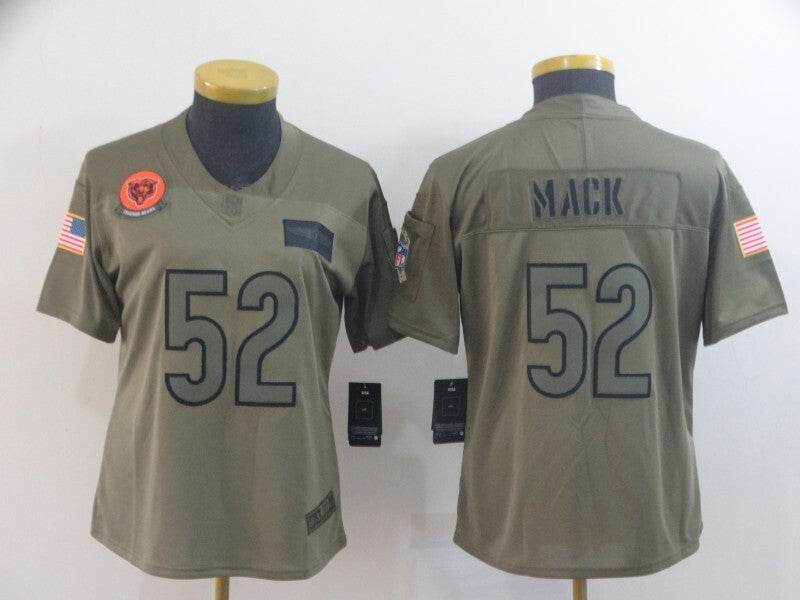 Bears 2021/22 Mack #52 Olive/Black Women NFL Jersey