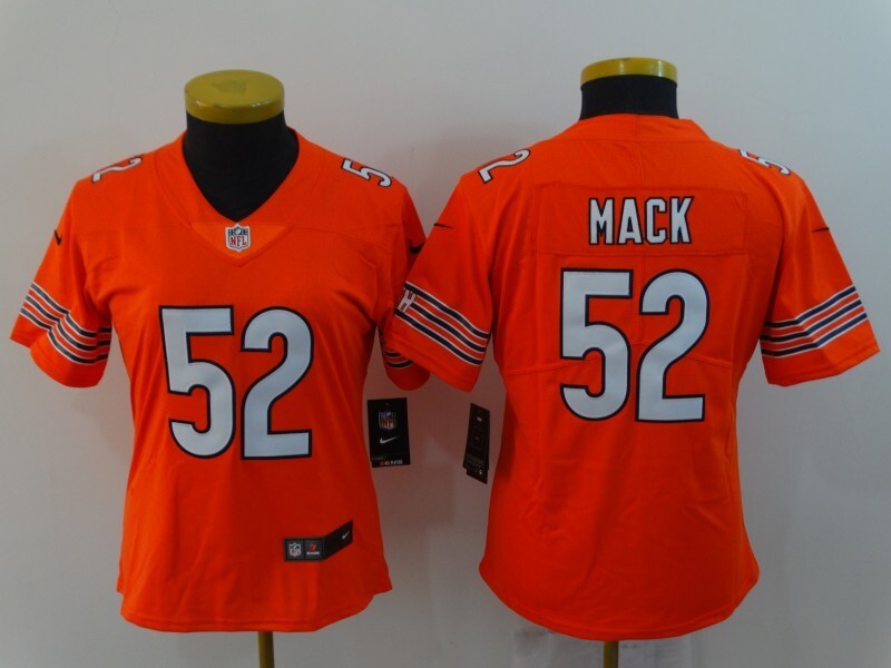 Bears 2021/22 Mack #52 Orange/White Women NFL Jersey