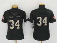 Bears 2021/22 Payton #34 Khaki/Camo Print Women NFL Jersey