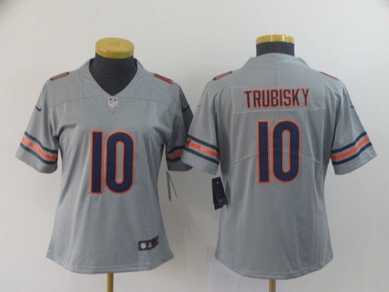Bears 2021/22 Trubisky #10 Gray/Orange/Navy Women NFL Jersey