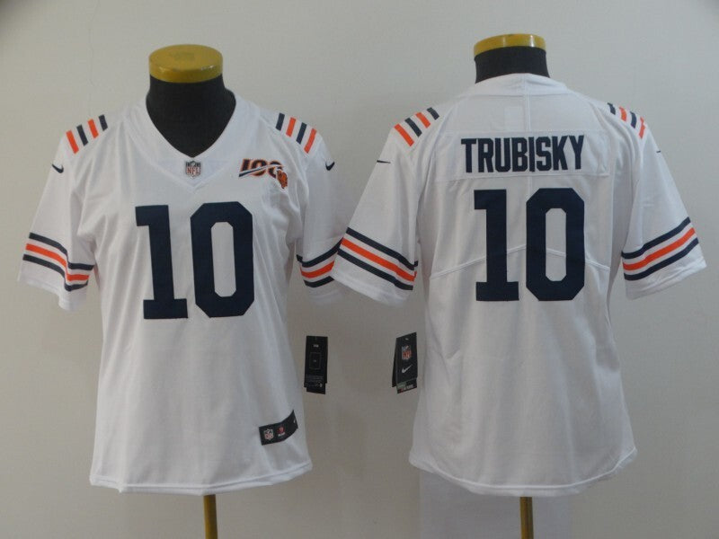 Bears 2021/22 Trubisky #10 White/Black/Orange Women NFL Jersey