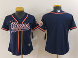 Bears 2022/23 Navy/Orange Women NFL Baseball Style Jersey
