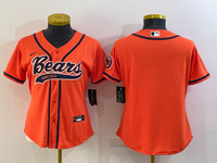 Bears 2022/23 Orange/Navy/White Women NFL Baseball Style Jersey