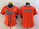 Bears 2022/23 Orange/Navy/White Women NFL Baseball Style Jersey