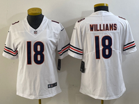 Bears 2022/23 Williams #18 White/Black Women NFL Jersey