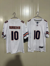 Bears 25/26 Burden III #10 White NFL Jersey