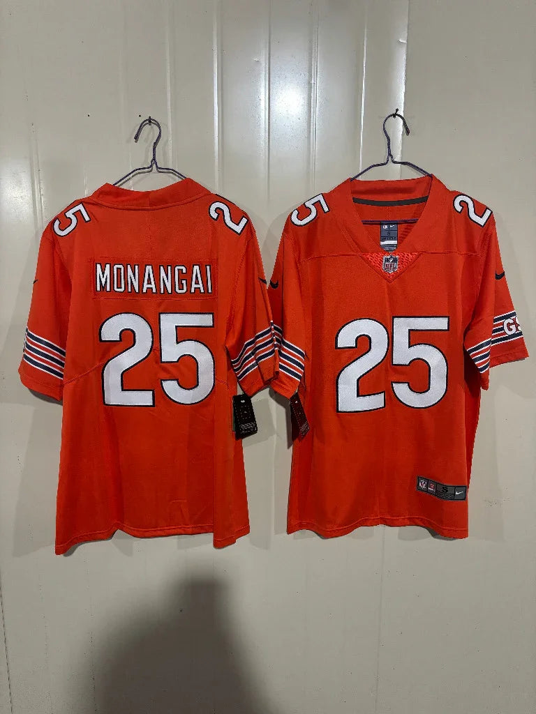 Bears 25/26 Monangai #25 Orange NFL Jersey