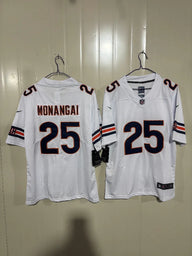 Bears 25/26 Monangai #25 White NFL Jersey