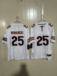Bears 25/26 Monangai #25 White NFL Jersey