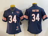 Bears 26/27 Payton #34 Navy/White/Red Women NFL Jersey