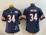 Bears 26/27 Payton #34 Navy/White/Red Women NFL Jersey